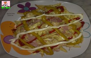 Papas Con Jamón Y Queso
