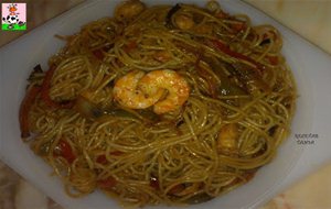 Espaguetis Con Gambas
