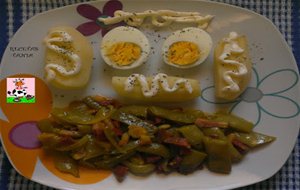 Papas Y Huevos Con Judías Verdes
