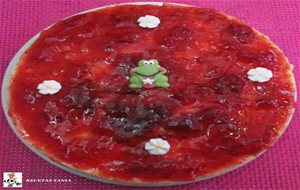 Tarta De Queso Con Mermelada De Fresa Al Microondas
