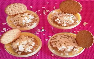 Flan De Chocolate Blanco Con Galletas
