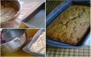 Pan De Plátano Y Dátil Con Glaseado De Queso Crema Y Miel De Maple
