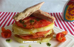 Milhojas De  Patata Y Tomate 
