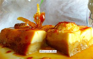 Flan Con Bizcochos Al Café Y Al Microondas 
