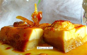 Flan Con Bizcochos Al Café Y Al Microondas 
