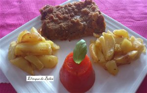 Cachopo De Ternera Con Flan De Pimientos
