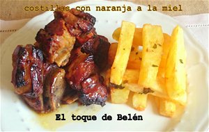 Costillas Con Naranja A La Miel,  Sin Grasa 
