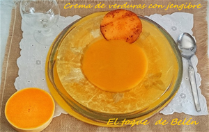 Crema De Calabaza Y Calabacin  Con Jengibre 
