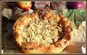 Tarta De Manzana Rustica Con Cobertura Crujiente 
