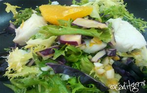 Ensalada De Bacalao Naranja Con Pil-pil De Aceitunas Negras
