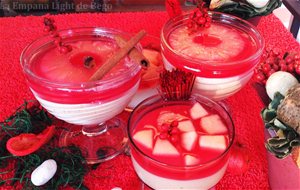 Copa Navideña De Bavarois De Piña Y Fruta
