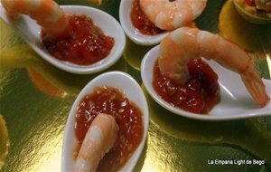 Mermelada De Tomate Exprés (con Langostino Y Crujiente De Almendra)
