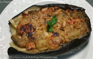 Berenjenas Al Horno Rellenas De Atún.
