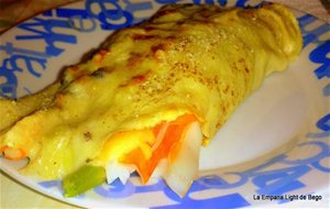 Crepes Saladas Rellenas De Esparragos, Surimi Y Puerros
