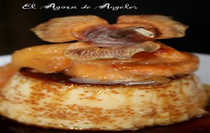 Flan Con Caquis Asados
