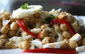 Ensalada De Garbanzos Con Bacalao
