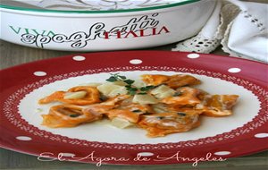 Pasta Fresca Rellena De Calabaza Con Salsa De Pera Y Queso Gorgonzola
