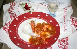 Curry De Langostinos Con Agua De Coco
