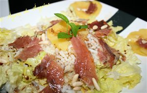 Ensalada Templada De Arroz, Manzana Y Jamón
