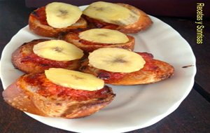 Canapé De Sobrasada, Plátano Y Miel
