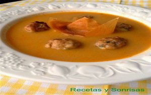 Sopa Balear Con Albondigas
