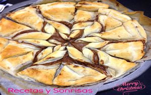 Pastel Estrella De Navidad Con Hojaldre Y Nocilla
