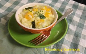 Risotto De Calabaza , Calabacín Y Mascarpone
