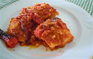 Bacalao Con Tomate Y Pimiento.
