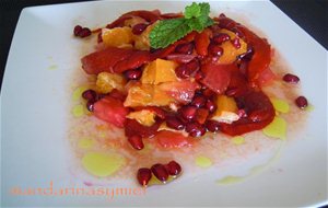 Ensalada De Pimientos Del Piquillo, Naranjas Y Granadas.
