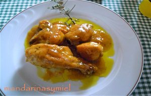 Pollo Con Salsa De Mandarinas.
