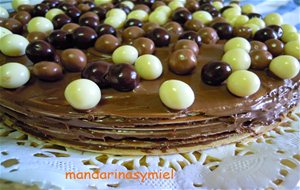 Tarta De Obleas Y Nutella.
