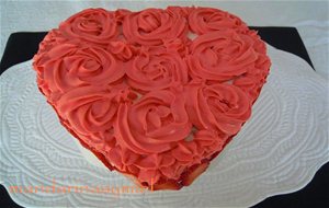 Tarta Corazón Con Fresas.
