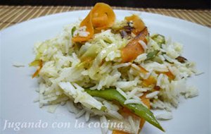 Arroz Basmati Con Verduritas Y Aceite De Albahaca
