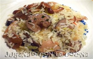 Arroz Largo Con Setas Y Aceite Aromatizado
