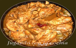 Pollo Con Champiñones Y Alcachofas
