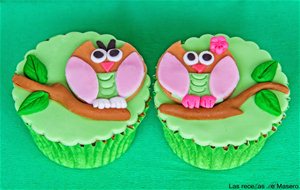 Cupcakes Pareja De Búhos
