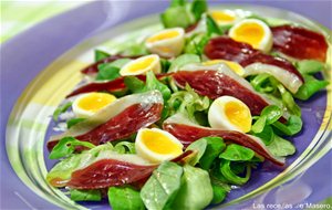 Ensalada De Anchoas, Jamón De Pato Y Berros
