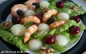 Ensalada Con Melón Y Langostinos
