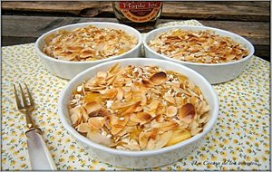 Manzanas Gratinadas Con Almendras, Avena Y Jarabe De Arce
