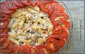 Gratinado De Macarrones Con Gambas
