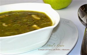 Lentejas Al Curry Con Pollo Y Manzana
