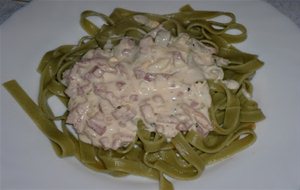 Nidos De Espinacas A La Carbonara
