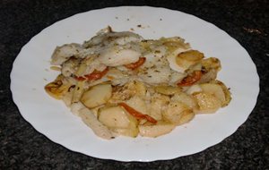 Bacalao Sobre Cama De Patatas Y Calabacín
