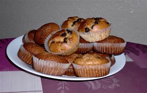 Magdalenas Con Lagrimas De Chocolate Y Vainilla
