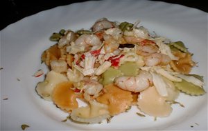 Margaritas Con Gambas Y Surimi De Cangrejo Al Ajillo
