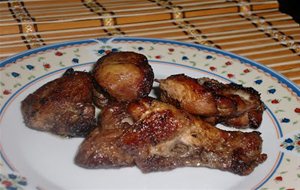 Pollo Al Ajillo Con Reduccion De Vino Tinto
