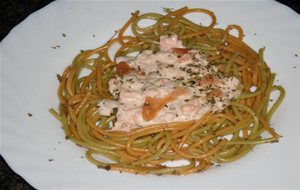 Espaguetis Con Salsa De Salmon
