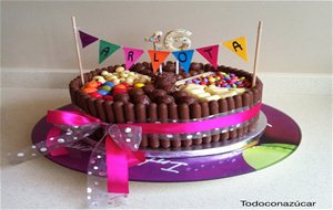 Tarta De Mousse De Chocolate Con Fingers De Cadbury
