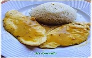 Pollo A La Crema De Mostaza Y Miel Con Curry.
