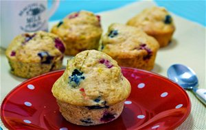 Muffins De Plátano Y Frutas Del Bosque (&#161;&#161;&#161;&#161;sin Grasa!!!!)
